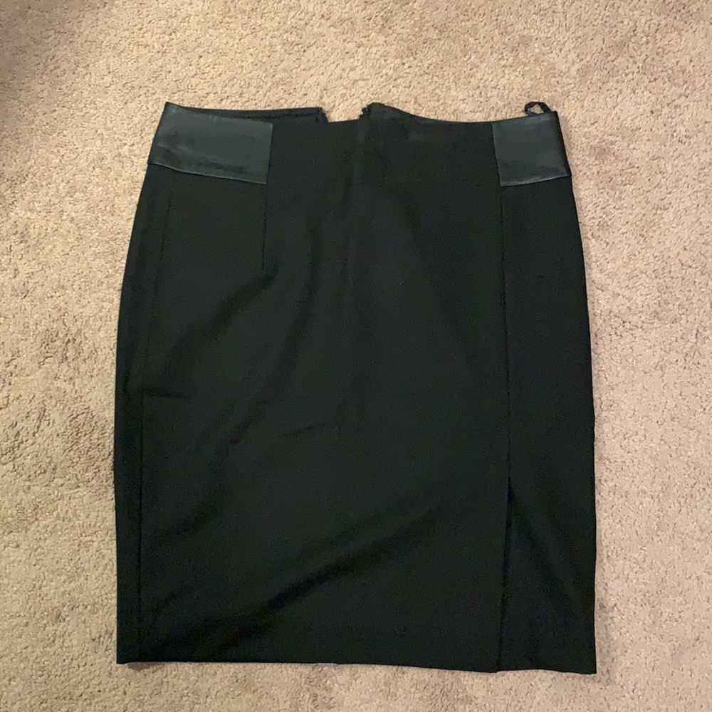 Limited Black with Leather Waistband Skirt Size 8